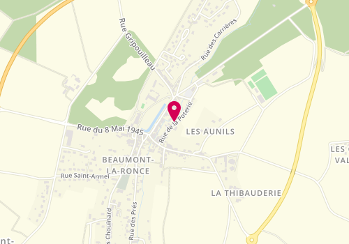 Plan de ABTR Couverture, 7 Rue Poterie, 37360 Beaumont-la-Ronce