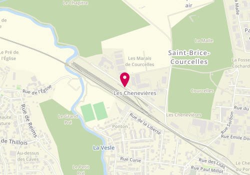 Plan de AJM Couverture, 1 avenue des Chenevières, 51370 Saint-Brice-Courcelles